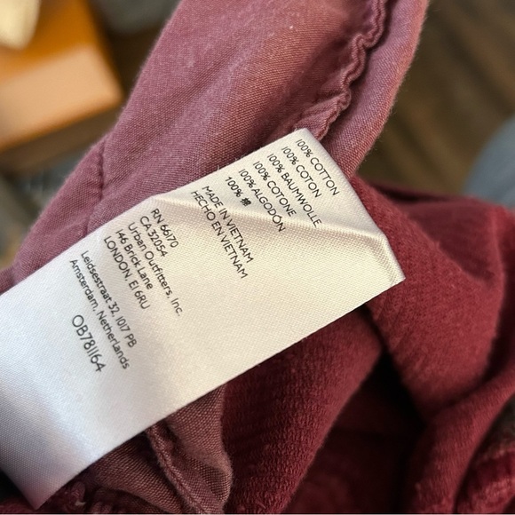 BDG Urban Outfitters Woman's High Rise Mom Red Wine Corduroy Pants Size 27 - Picture 6 of 11